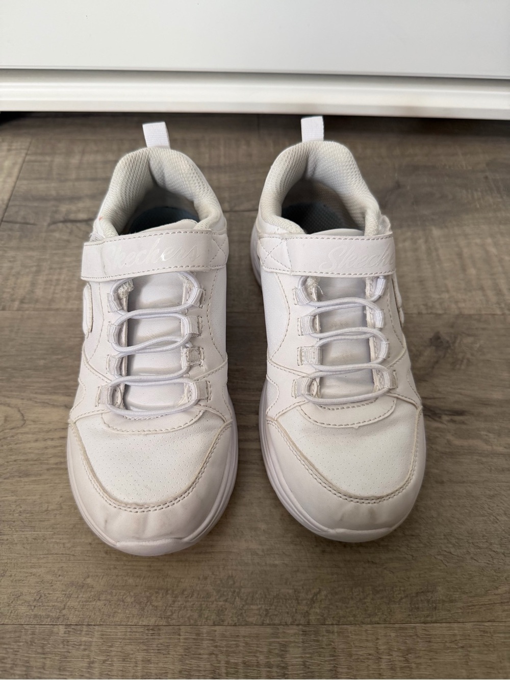 Skechers Kids White Velcro Athletic Sneakers